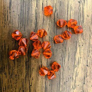 20 8mm SWAROVSKI crystals- HYACINTH - beautiful orange 5301